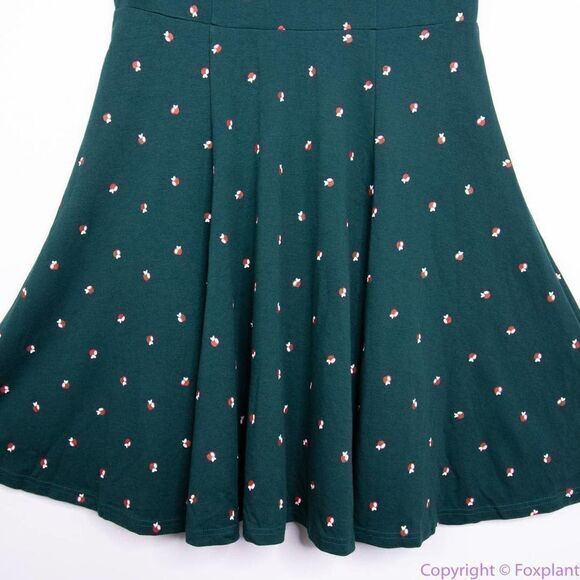 Unique Vintage X GB Green Apple Print Fit And Flare Dress, 0XL - Picture 4 of 16